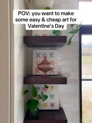 Almost free art for Valentine’s Day? 🩷 Yes please! I had everything on hand except the canvases which I thrifted, but even if you need materials, these cute art pieces are super budget friendly!  Once you’re done, be sure to spray these with a clear coat like Krylon or Rustoleum so they last year after year!  . . . #ValentinesDay #vday #valentinesdecor #valentinesdaydecor #valentinescraft #ValentinesDIY #DIYValentines #DIYValentinesDecor #EasyCrafts #CraftsForKids #DIYArt #TexturedArt #TexturedArtwork #ThriftedArt #UpCycleArt #UpCycle #WeekendProject #DIY #diyprojectideas #kidscrafts #valentinesdaycrafts 