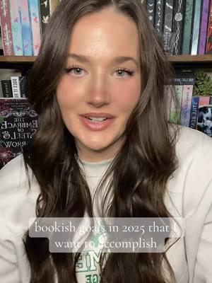 My bookish goals in 2025 🖤 I am feeling motivated and so excited to tackle this year. I think it’s gonna be a good one 💋 What is a bookish goal you have?  #bookishthoughts #bookishtiktok #bookupdate #booktoker #bookishgoals 