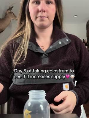 Day 5 of taking colostrum to see if it increases supply! Not seeing a difference. This was 3 1/2 hours of not pumping. Everybody’s body’s react to different. There is still time for my body to adjust to it but so far, nothing 🥲 #pumpwithme #colostrum #creatorsearchinsights #momcozyv1 #hospitalgradepump #pourandpump #pumpandpour #pourmypump 