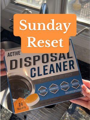 Sunday reset ft garbage disposal cleaner from @USEACTIVE 🫧 these worked well and took away the stanky sink smell 😅 they are citrus scented, which you can smell faintly on the cleaning pod itself, but I couldn’t smell it at all after using it. Which is fine with me since it neutralized the sink stink 🙌 #sundayreset #CleanTok #cleaning #disposalcleaner 