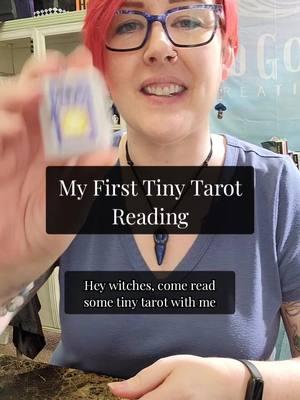 Well... that didn't exactly go as planned... 🤣🤣🤣 Anyway, enjoy my first (and possibly last) Tiny Tarot reading.  Good grief. My before and after of this reading is priceless. #InkedGoddessCreations #witchyfun #tinytarot #witchtok #tarottok 