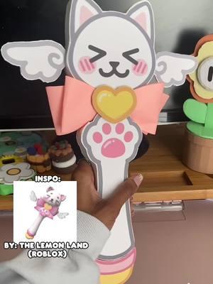 DIY Cat Wand!! 🐾🌟🎀 (Template link in my bio <3) #papercraft #cardboardcrafts #kawaii #diyideas #diycosplay #crafts #cute #cosplay #magicalgirl 