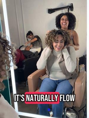 Just let it flow my love 💕 #fyp #curlcave #curlspecialist #clt #influencer #curlysalon #salonowner #MUA #fy #naturalhairsalon #curlyhairsalon #curlyhair #clthairstylist #curlycut #curlcaveclt 