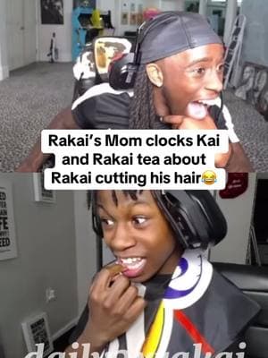 Rakai is cooked😭 #2xrakai #kaicenat #rakai #haircut #mom #cooked #clockthattea #tea ##funnymoments##xyzbca##fyp##viralll