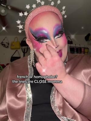 that was almost bad… PHEW #baguette #queer #drag #dragqueen #dragqueens #dragqueensoftiktok #dragqueenmakeup #closecall 