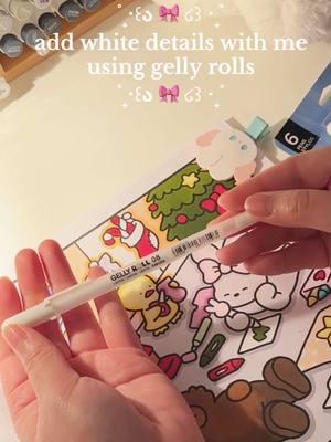 finally tried gelly rolls and loved them! add details with me using gelly rolls #colorwithme #gellyrollpen 