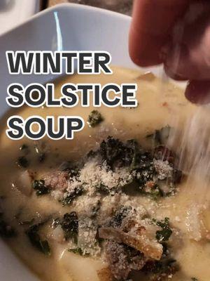 3 years ago, I made a video of my step by step recipe on how to make my delicious and filling Winter Solstice Soup. It’s sure to keep you warm in these winter months. Visit the 🔗 in my b!0 for the FREE recipe video via YT. You’re welcome. 😉🖤🪶 #wildmother #wintersolstice  #zuppatoscana  #souprecipe  #winterrecipes  #staycozy 