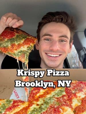 Krispy Pizza Review in Brooklyn, NY #pizza #foodreview #foodtiktok #foodcritic #foodnetwork #eat #yummy #mukbang #FoodLover #fypシ 