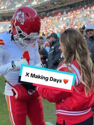 Her reaction 🥹❤️ #chiefs #nfl #xavierworthy #nflgameday 