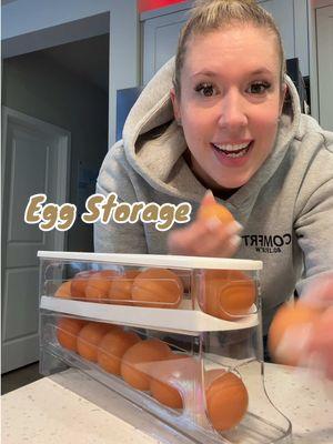 An EGGcellent kitchen storage ideas.  #organizedhome #organization #kitchen #kitchenorganization #kitchenorganizing #eggstorage #eggstoragebox #foryou #fyp #TikTokShopJumpstartSale #TTSLevelUp #TTSDelightNow #TikTokShopCreatorPicks 