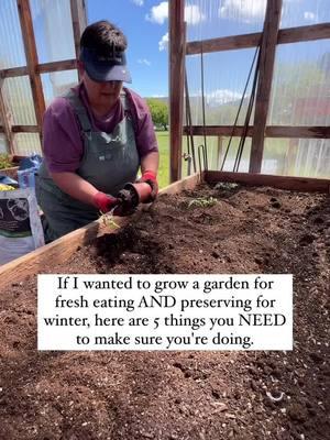 🌿 Dreaming of a garden that feeds your family fresh all summer AND fills your pantry for winter? Here’s what you need to focus on:  1️⃣ Plan for Quantity – Know how much your family eats fresh AND what you want preserved. Decide how much fresh produce your family needs each week AND how much you want preserved. Start with the right number of plants to meet those goals.  2️⃣ Choose the Right Crops – Tomatoes, beans, and carrots are preserving rockstars. Some crops, like tomatoes, beans, and carrots, are excellent for preserving. Prioritize these if winter storage is your goal.  3️⃣ Master Bulk Planting – When you’re planting specifically for a preserved food you need to plant a lot of it all at once so you can can it all at once. This saves time in the canning kitchen. As for fresh eating, use what you want, preserve the rest. You can also utilize succession planting to keep your fresh harvests growing. 4️⃣ Write it out — Figure out what you’re using for fresh eating and how much, and what you’re using for preserving and how you’re preserving it. Also take note if you’re doing a secondary preservation. For example, onions store well for months at a time. Your first preservation method would be dry storage but your second method could be chopping up and freeze dry once they are on their way out. Same with tomatoes, we made sauce and then used the skins and seeds in the freeze dryer to make a powder. 5️⃣ Grab our free plan and preserve guide to help you figure out how much to plant! Comment “PRESERVE” and I’ll send over a DM! ✨ Gardening with purpose means you’re feeding your family today and tomorrow. Ready to make it happen? Let me know your garden goals below! ⬇️ . . . #GardenGoals #PreserveYourHarvest #GrowYourOwnFood #FoodFreedom #GardenPlanning #HomesteadLife #SelfSufficientLiving #GrowMoreWorryLess #HomegrownHappiness