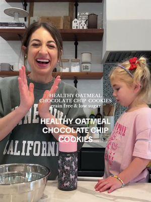 The recipe is from @Skinnytaste - Healthy Recipes. The only thing I changed was substituting the honey for @Lakanto maple syrup to cut down the sugar. Besides that, these healthy oatmeal chocolate chip cookies were delicious and toddler approved! #healthybaking #healthycookies #toddlerfood #toddlermom #healthymom #chocolatechipcookies  