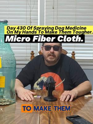 Day 430 Of Spraying Dog Medicine On My Hands To Make Them Tougher. Micro Fiber Cloth. #roughhands #dogmedicine #ironfist #martialarts #sandpaper #boxing #ballisticdummy #badmintontraining #toughhandspray #dogspray #softhands #bluecollar #asmr #oddlysatisfying #microfibertowel #skincareroutine #fistofthedogmedicine #fyp 