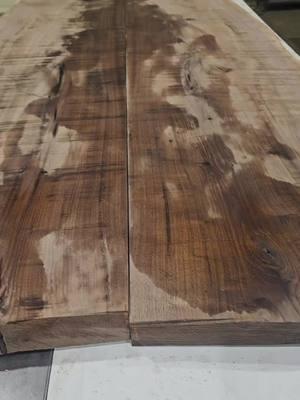 chevk out this beautiful book-matched dining table we have just about done #ashlandva #rusticdecor #reclaimedwood #sawmill #familyownedbusiness #virginia #ashlandvirginia #lumberyard #woodworking #rustic #customorder #blackwalnut 