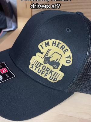 Just listed in our shop! Leatherette patches are custom laser engraved and permanently affixed using a heat press. Hats are popular Richardson 112 trucker style with adjustable SnapBack closure. We also carry Evolve ponytail hats, FlexFit, and Flat Bill. Check out our TikTok shop for more styles and designs!  #TikTokShop #hat #forklift #forkliftoperator #forkliftcertified #forkliftdriver 