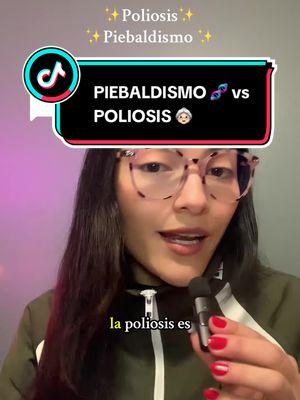 Replying to @Gui! PIEBALDISMO vs POLIOSIS. Te explico la diferencia ☝🏼🧬👵🏻📚 . . . #piebaldism #piebaldismo #poliosis #genetica #genetics #genes #mutacion 