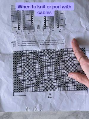 Replying to @🙃 cable patterns -  chart vs written - when to knit and when to purl  #knitting #knittok #knittersoftiktok #cabling #knittingcables #howto #cableknitting #cablestitch 