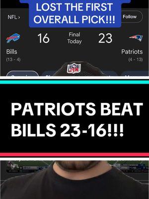 #greenscreen PATRIOTS BEAT BILLS 23-16!!! #fyp #nfl #football #sports #rant #viral #trending #opinion #patriots #bills #newenglandpatriots #buffalobills #makesnosense #why #wtf #wow #insane #makeitmakesense #trash #footballtiktok #sportstiktok 