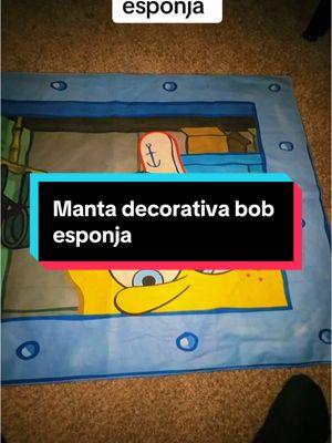 Manta decorativa de Bob esponja #bobesponja #treasurefinds #TikTokShop #catrachopod 