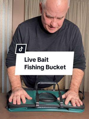 Collapsible live bait well for fishing🎣🐟🐠 #livebait #livebaitfishing #fishingtools #fishingbucket #fishingtiktok #newyearnewaura 