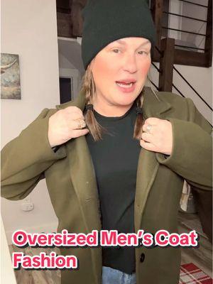 I love this Men’s Coat and I’m glad that it didn’t fit my hubby.  #OversizedCoat #Coat #OutfitIdeas #FashionOver40 #WomensFashion #MensFashion 