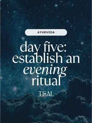 ✨ Day 5: Create Your Perfect Night Routine ✨ According to Ayurveda, winding down in the evening is just as important as how you start your day. 🌙 A calming night routine sets the tone for deep, restorative sleep, balancing your doshas and healing your body. … Here’s how to craft your ideal night: 1️⃣ Dinner before 7 PM 🥗 Opt for a light, warm meal that’s easy to digest. Think kitchari, soups, or steamed veggies. 2️⃣ Unplug & Dim the Lights 🕯️ Turn off screens at least an hour before bed and let the gentle glow of candles or lamps calm your mind. 3️⃣ Abhyanga (Self-Massage) 💆‍♀️ Use warm sesame or almond oil for a quick self-massage to calm the nervous system and ground your energy. 4️⃣ Sip Herbal Tea 🍵 A cup of chamomile, tulsi, or warm golden milk can ease you into relaxation. 5️⃣ Stretch + Meditate 🧘🏼‍♀️  Take a few minutes to stretch out your body from the stress of the day. Finish your stretch with a short meditation to calm the mind and relax the body. 6️⃣ Bed by 10 PM 🌌 Aim for lights out by 10 to align with your body’s natural rhythms. … 💡 Your task today: Create your own night routine from these tips (or add your own!) and share it in your stories or comments below. Don’t forget to tag me so I can see your progress! … Happy healing,  #justteal  . . . #nightroutine #21Daychallenge #HolisticLiving #AyurvedicTips 