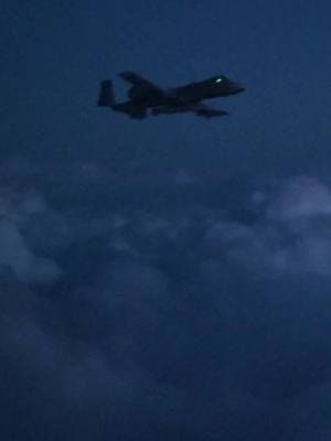 Lonely Hawg owns the twilight skies A U.S. Air Force A-10 Thunderbolt II aircraft flies beside a KC-135 Stratotanker over the U.S. Central Command area of responsibility, Dec. 26, 2024.  @usairforce video by Staff Sgt. Jackson Manske #a10 #a10warthog 