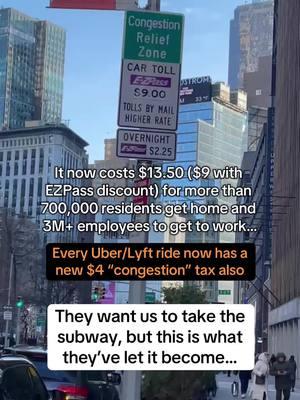 $20 to go one mile in an Uber now is insane #nyc #congestionpricing #tax #subway #crime #driving #manhattan #newyorkcity 