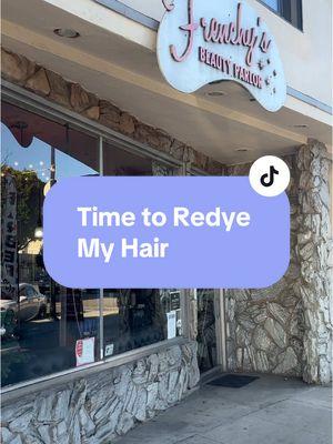 It’s time to head back to @frenchysbeauty to touch up my hair! The always wonderful Natalie gave me a fantastic touchup of my signature red as well as the best head scritches while shampooing me.  Now I’m all ready for my upcoming events! #vintagehair #redhair #hairsalon #frenchysbeautyparlor #burbank #frenchysburbank #hairtiktok #haircolor #hairdye #SmallBusiness #magnoliapark #burbankcalifornia #frenchysbeauty #vividcolor 