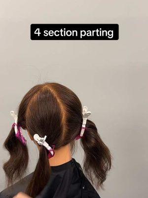 💕follow me on YouTube - Lucy_seitz💕 #parting #4sectionparting #cosmetology #howto #hair #hairschool #haircutting #howtoparthair #hairstylist #saloneducation #beautyschool 