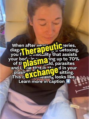 Therapeutic Plasma Exchange (TPE for short, also known as Plasmapheresis) is a medical procedure that separates the liquid part of blood (plasma) from the blood cells (red cells, white cells, & platelets), then removes the plasma (which is discarded) and returns the blood cells back to the body along with Albumin.  This is a non-surgical, safe and effective method that is typically used to treat certain diseases (studies have shown that one procedure can remove 70% of the disease-causing and pro-inflammatory proteins in the blood plasma). This process is used for autoimmune diseases, inflammatory conditions, and for Anti-aging purposes. I am so grateful to have access to this regenerative medicine and am so excited to see how it positively impacts my health and life! Stay tuned, I will be sharing a lot more about this procedure as it is a very effective and powerful one that has not been widely discussed on social media! Can’t wait to bring you along for my journey with TPE!  #tpe #tpetreatment #modalities #healingmodalities #autoimmune #autoimmunedisease #antiinflammatory #therapeuticplasmaexchange #plasmapherisis #wormqueen #plex #ae