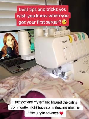 yall I don't know much about using a serger yet but, what are your best tips and tricks for a beginner? :) I know there are always a multitude of struggles we all encounter so if anyone has some words of wisdom I am all ears👂 thank you in advance ❤️ shameless free promotion of @Charlotte Dobre and @brakence  bc I love them sm #serger #sewing #upcycling #thrift #tipsandtricks #advice #beginner #charlottedobre #brakence 