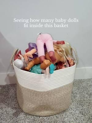 My daughter loves her a baby doll #storagebasket #largestorage #blanketbasket #toystorage #blanketbasket #organizingtiktok #organizedhome #organizinghacks 