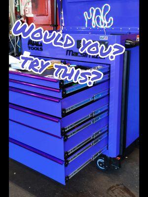 Can your box do this? #toolbox #mac #snapon #metal #rock #matco #purple #blue #fyp #foryou 