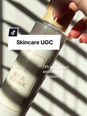 Skincare UGC video example!! #skincare #UGCexample #ugccreator #skincareUGC #imfrom #ricetoner @imfrom_us 