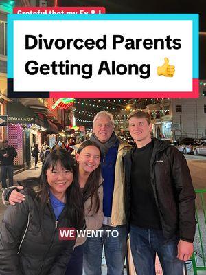 When divorced parents get along, it is wonderful.  We have been divorced for almost 20 years! But he has become my #bexfriend We visited our adult daughter in San Francisco together and had a great time. (Traveled separately and did not stay at same hotel 🤣🤣) We are used to spending holidays together. We have worked hard to get along and it has not always been easy.  We are lucky that our significant others understand and are not threatened. I admit that I was competitive in the pottery lessons. #divorcedparents #coparentinggoals #momsover50 #dadsover50 