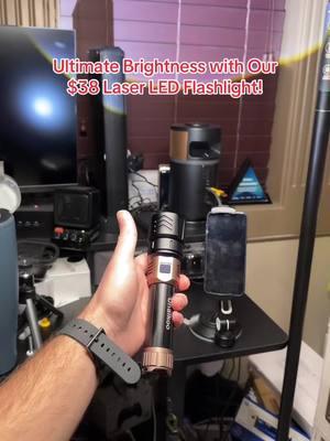 Illuminate your world with this high-quality aluminum alloy flashlight for just $38! 🌌 Long-range beam, waterproof design, 6 modes, and even doubles as a power bank! Don’t miss this versatile must-have. #LEDFlashlight #OutdoorGear #OnSale #BrightIdeas #AdventureReady #EmergencyEssentials #DurableDesign #WaterproofTech #PowerBankFlashlight #LightUpYourLife