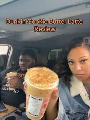 Overrateddddd #cookiebutter #cookiebutterlatte #coffeetiktok #coffee #dunkin #review #kobeandlex #couples 