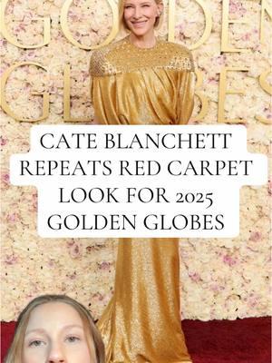 I love that Cate Blanchett is a red carpet outfit repeater 😍 #greenscreen #cateblanchett #goldenglobes #goldenglobes2025 #goldenglobeawards #redcarpet #redcarpetready 