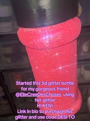 Started this 3d glitter bottle for my gorgeous friend @ElleCreeDesChoses  using her glitter  HI KEN! Link in bio to purchase this glitter and use code DESI TO SAVE #desiglamlifedesigns #ellecreedeschoses #hiken #barbie #barbiegirl #glitter #3dtumbler #3dglittertumbler #DIY #epoxyart #craft #glittertumblers #customtumbler #customtumblersoftiktok 