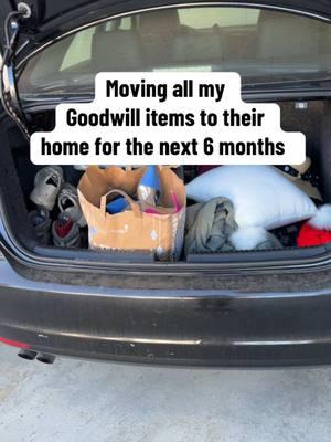 I don’t make the rules, it has to sit your trunk for at least 3 months before donating. #goodwill #donations #fy #trunk 