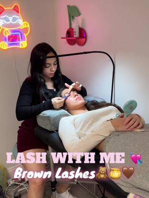 Brown lashes is her go to set 🧸🤎🍯 #lashvlog #lashwithme #brownlashes #lashfans #beginnerlashtech #fyp #parat #volumelashes #lashtips #beginnerlashtech #lashartist #lashtech 