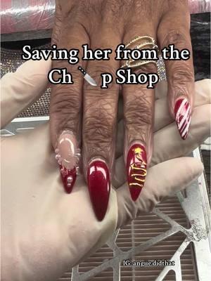 Saving her from the Ch🔪p Shop 😮‍💨. Long Stilletos #coloradonailtech #angiiedidthat #nails #2025nails #CapCut #fyp #fypp 