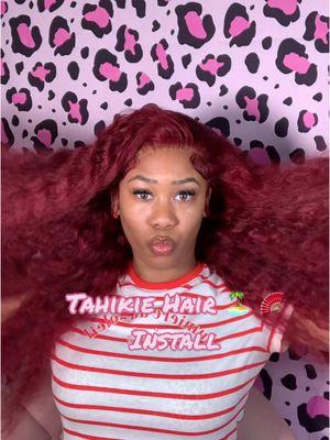 I looooove this hair 😍😍😍😍 first time trying this color and I’m ELATED!!!!🍒😍😍🪭🥂AND ITS A FULL FRONTALLLLLL 👏🏽 @Tahikie Hair Shop #tahikiehair #99j #burgundyhair #fullfrontalwig #wiginstall #thelittlemermaid #underthesea #beachhair #islandhair #waterwave #jerrycurl #30in #hairstyle #flipoverquickweave #flipover #blackgirlhairstyles 