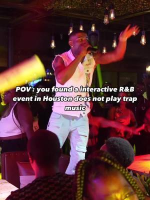 The best R&B event in Houston is back and it is called R&B Vines which is January 10 and January 24 Friday night!!! This is the number one R&B event in all of Houston. They have entertainers on the first floor and the second floor. This is a two-story event that has food, cocktails, and most importantly seating. if you love R&B, if you love to dance, if you love to sing, you will be at this event  they have a couple rules 1. If the entertainers point to you  and tell you to get on stage, you must get on stage 2. if the entertainers with the mic in front of your face, you have to sing 3. lastly, if you don’t follow the rules, they will cut the music in the entire crowd will boo you!!!😭 get your tickets now in @zedsdateideas bio #t#thingstodoinhoustonh#houstond#dateideasd#datenighte#eventsinhoustonr#rnb