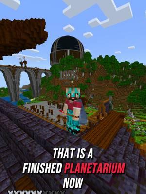 Planetarium is done, now on to the castle build!! #Minecraft #MrCrafty #SurvivalMinecraft #ClockCraft