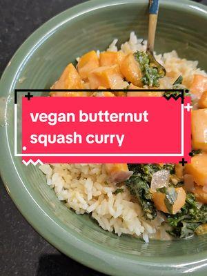 #butternutsquashcurry #butternutsquash #curry #vegan #plantbased #EasyRecipes #cooktok #recipesoftiktok #DinnerIdeas #tennesseemamacooks 