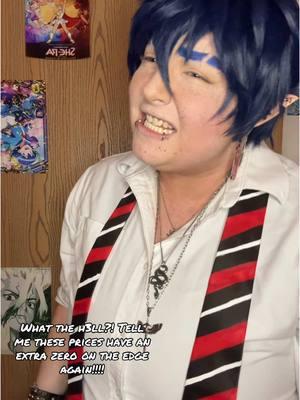 Rin is so valid for this reaction, this is what happens when I look at prices for lunches at my university.  . Character - Rin Okumera  IP - Blue Exorcist  . . . #cosplay #cosplayer #blueexorcist #blueexorcistcosplay #rinokumura #rinokumeracosplay #sonofsatan #anime #animecosplay #demon #demoncosplay 