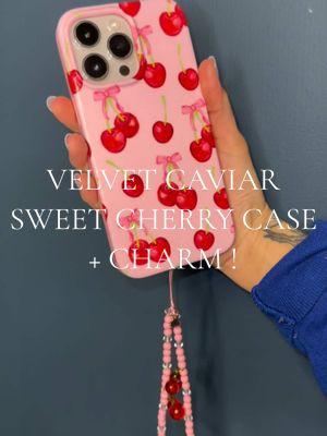 💌 Cutest Phone case and OBSESSED WITH THE MATCHING 🍒 CHARM 🥹😍❤️🩷 Perfect for Valentine 💌 season and as a GIFT! 🎁 #giftideas #valentinesdaygift #valentinegiftideas #velvetcaviar #phonecase #cherryphonecase #phonecharm #fyp #TikTokShop #tiktokfinds @velvetcaviar 🩷💜🖤