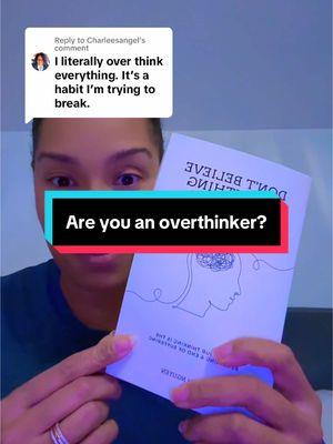 Replying to @Charleesangel #overthinker #overthinking #overthinkingang #melissadenae if you are an over thinker like me check out this book! 😎